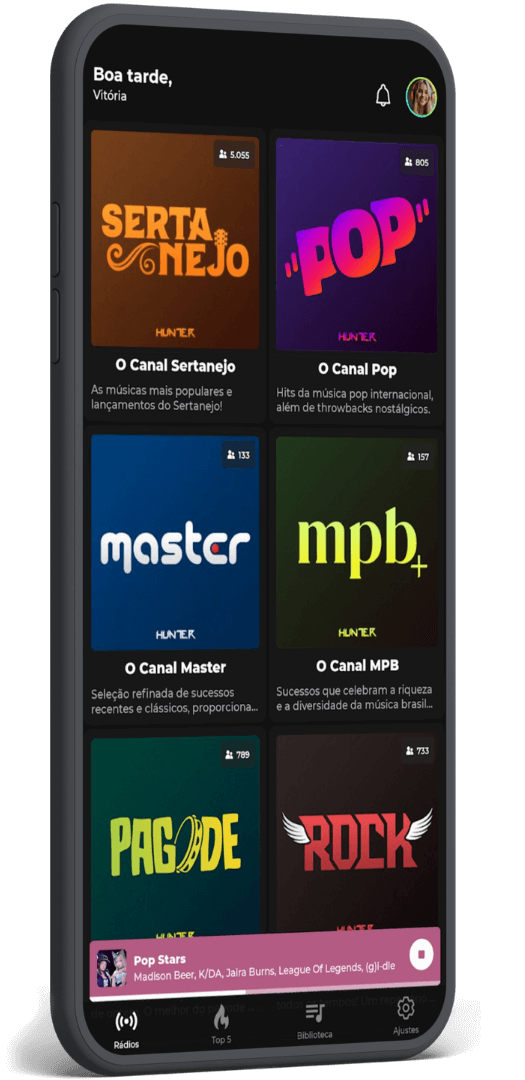 Aplicativo Hunter FM